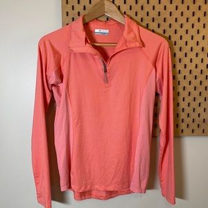 Columbia Pink Coral Long Sleeve Activewear Running Top